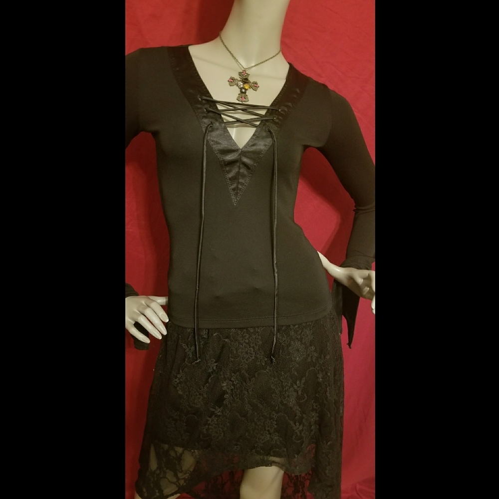 ‼️SOLD‼️ "Coven" themed Bell Sleeved Top - Picture 5 of 6